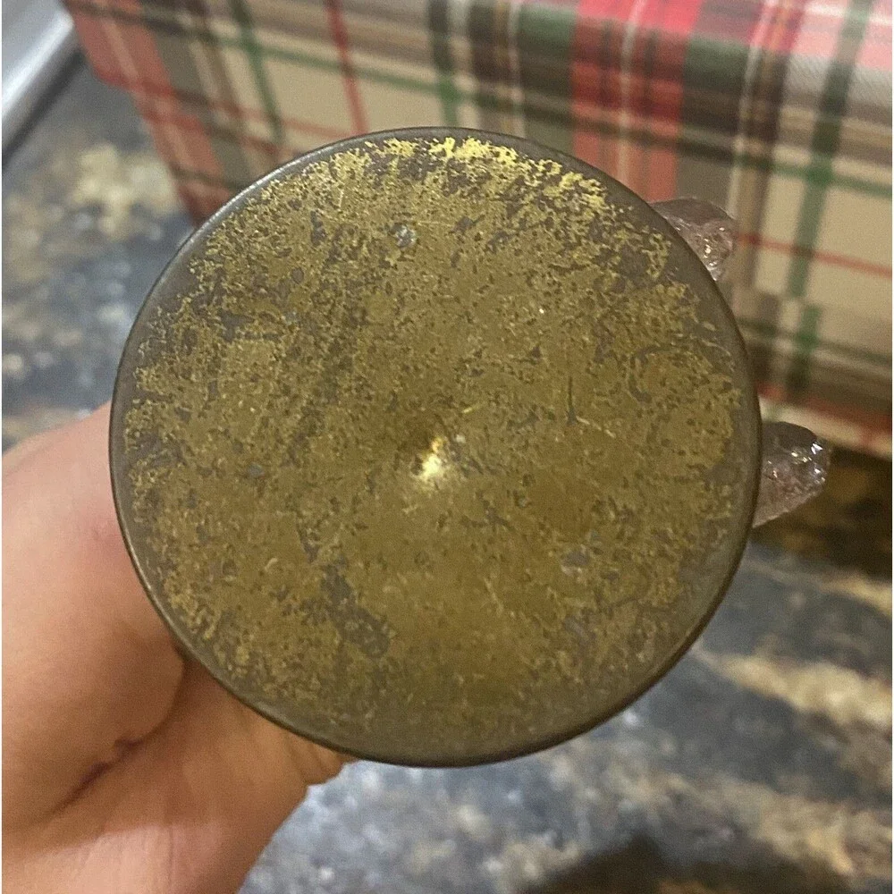 1900s Glass Rabbit Candy Container